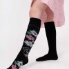 Women Batsheva | Socks In Pink Floral Black