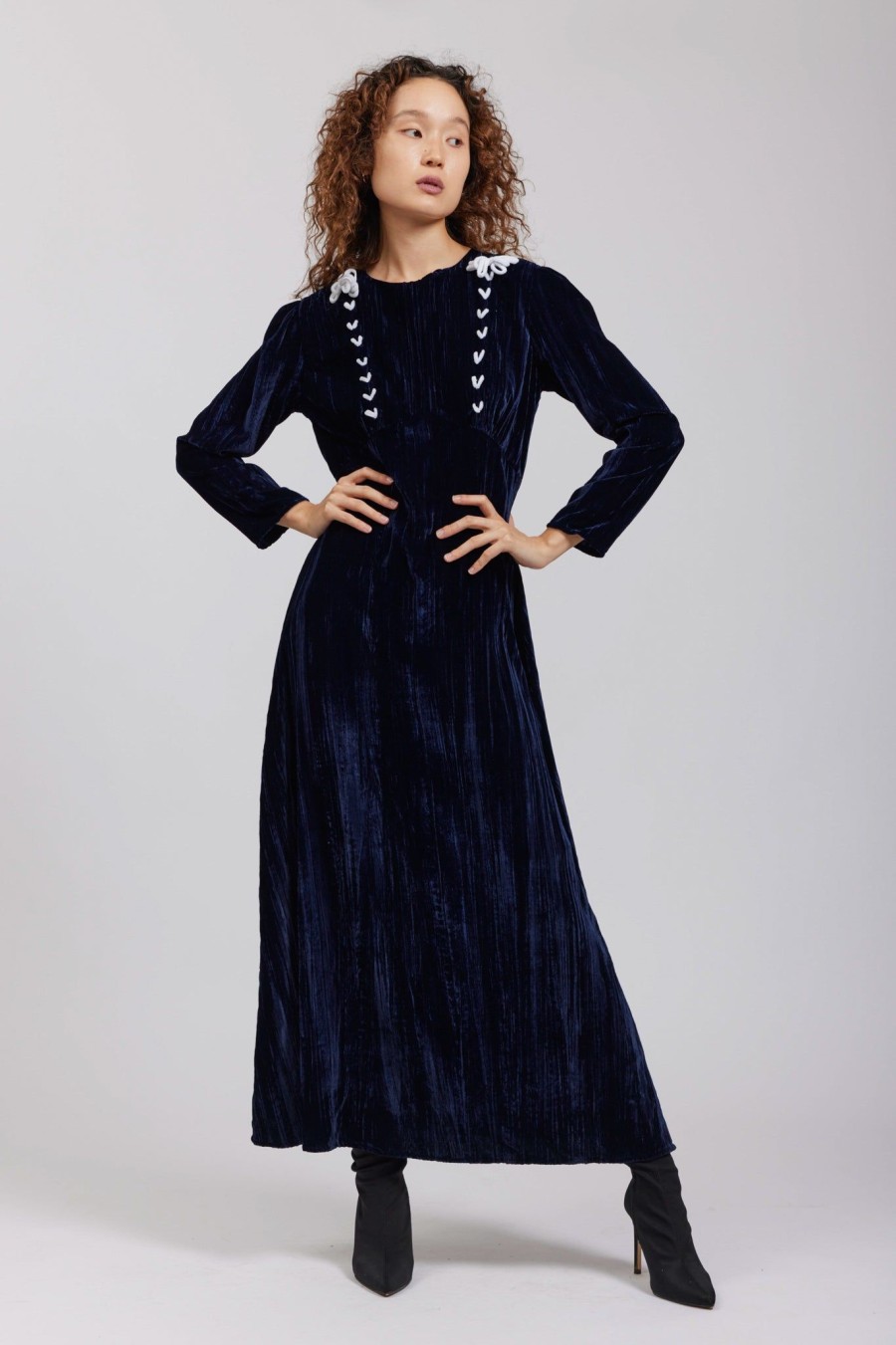 Women Batsheva | Reem Dress In Navy