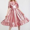 Women Batsheva | May Dress In Ballerina Holographic Pink