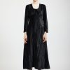 Women Batsheva | Maryjane Dress In Crushed Velvet Black