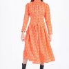 Women Batsheva | Laura Ashley X Batsheva Eres Skirt In Manafon Orange