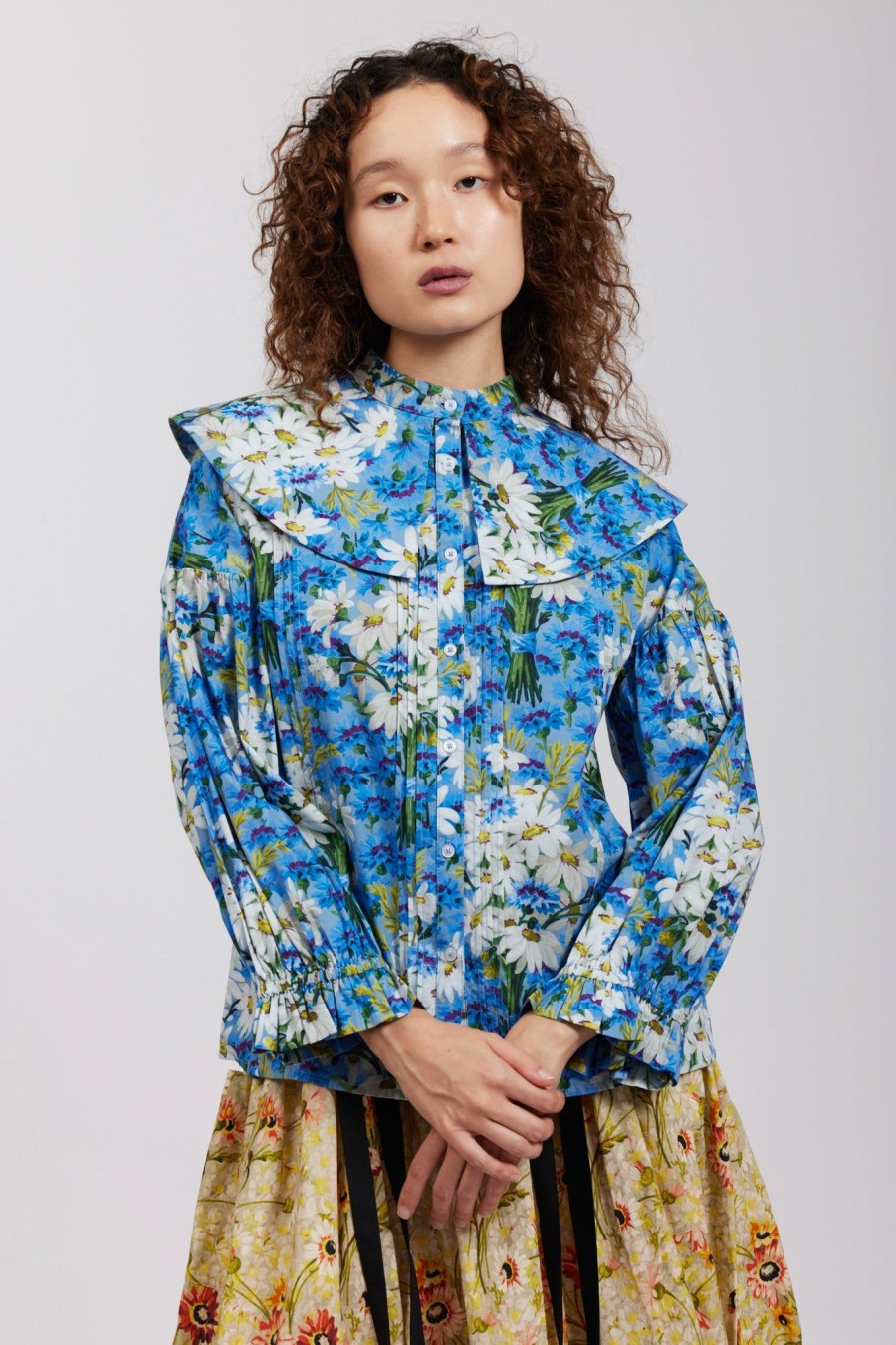 Women Batsheva | Laura Ashley X Batsheva Swansea Blouse In Mirfield Multi