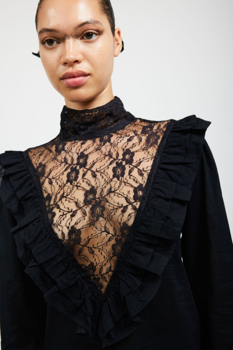 Women Batsheva | Peche Blouse In Black