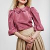 Women Batsheva | Spring Lucy Top In Rouge Moire Pink