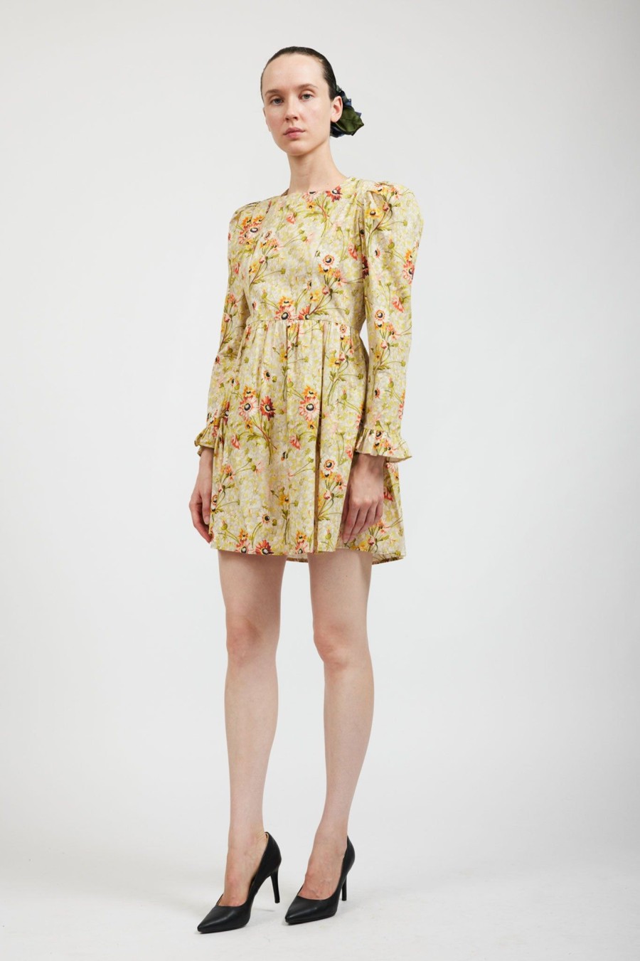 Women Batsheva | Laura Ashley X Batsheva Square Neck Mini Prairie Dress In Witton Floral Multi