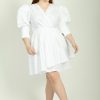 Women Batsheva | Izra Dress In Cotton White