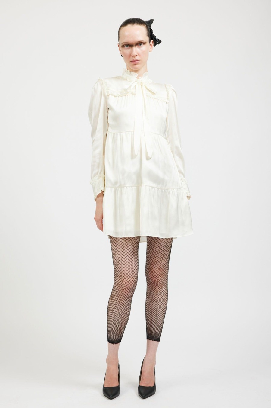 Women Batsheva | Mina Dress In Satin Cream