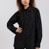 Women Batsheva | Oversized Button Up In Rhinestone Black