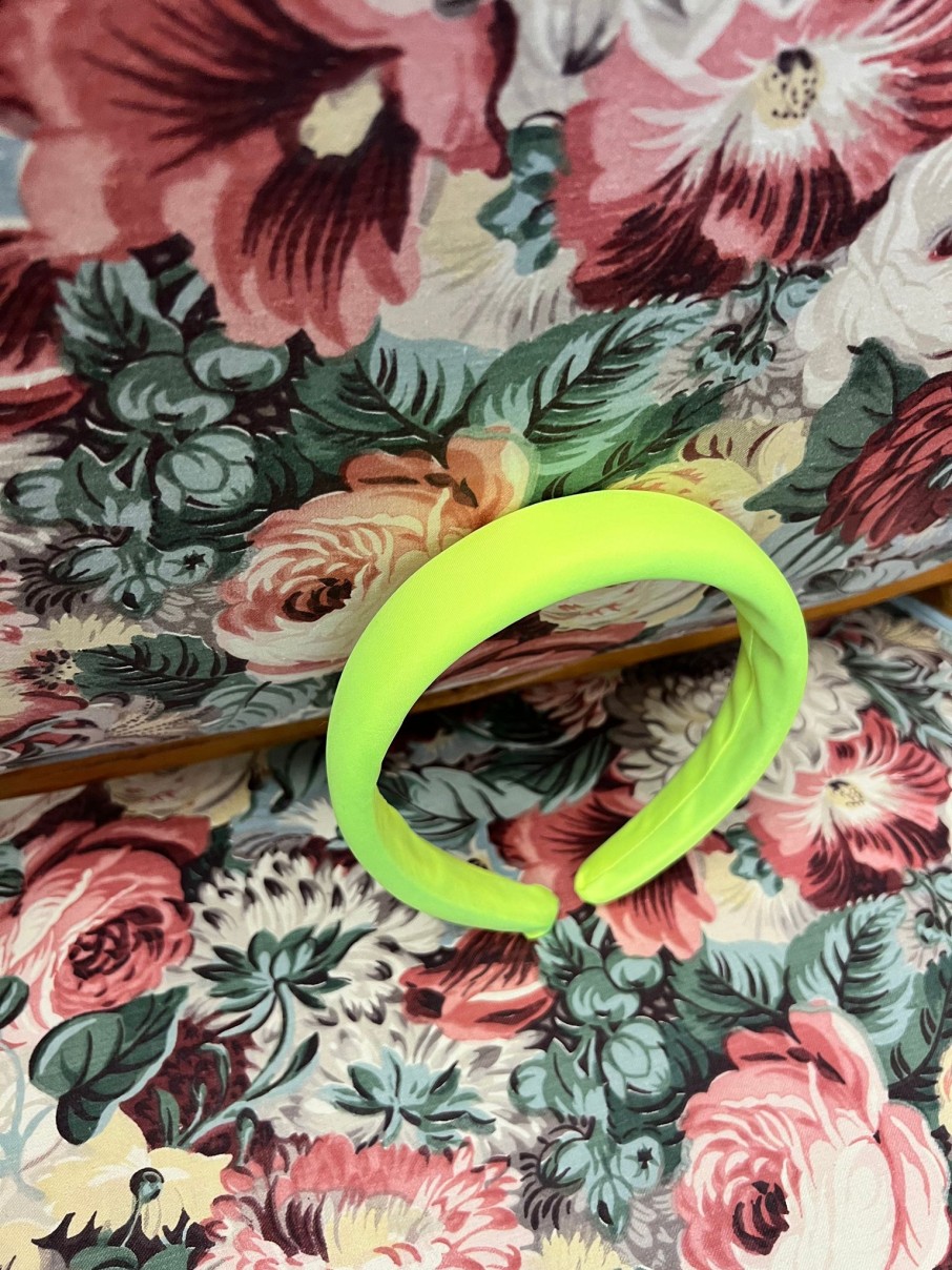 Women Batsheva | Headband In Taffeta Neon