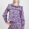 Women Batsheva | Laura Ashley X Batsheva Rhodri Blouse In Inglesham Purple