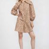 Women Batsheva | Robin Dress In Woodgrain Fantasy Brown