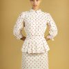 Women Batsheva | Rilke Dress In White Polka Dot Multi