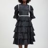 Women Batsheva | Simone Dress In Moire Black