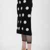 Women Batsheva | Saga Polka Dot Cashmere Skirt In Black