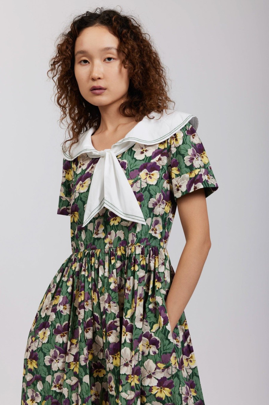 Women Batsheva | Laura Ashley X Batsheva Tye Dress In Sutterton Multi