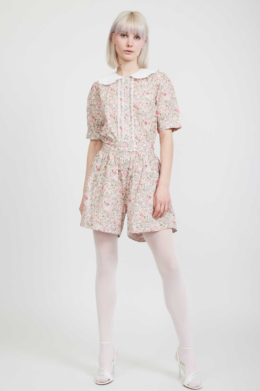 Women Batsheva | Laura Ashley X Batsheva Westport Short In Rowena Pink