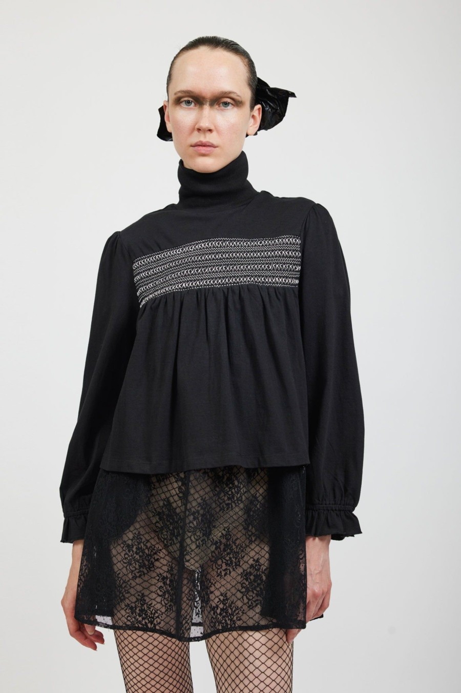 Women Batsheva | Frankie Blouse In Jersey Black