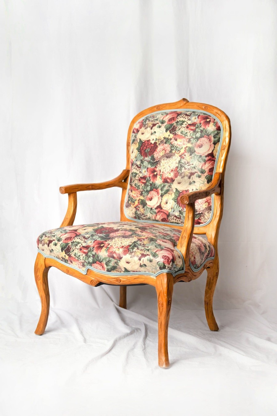 Home Batsheva | Upholstered Lounge Chair In Vintage Chintz Multi