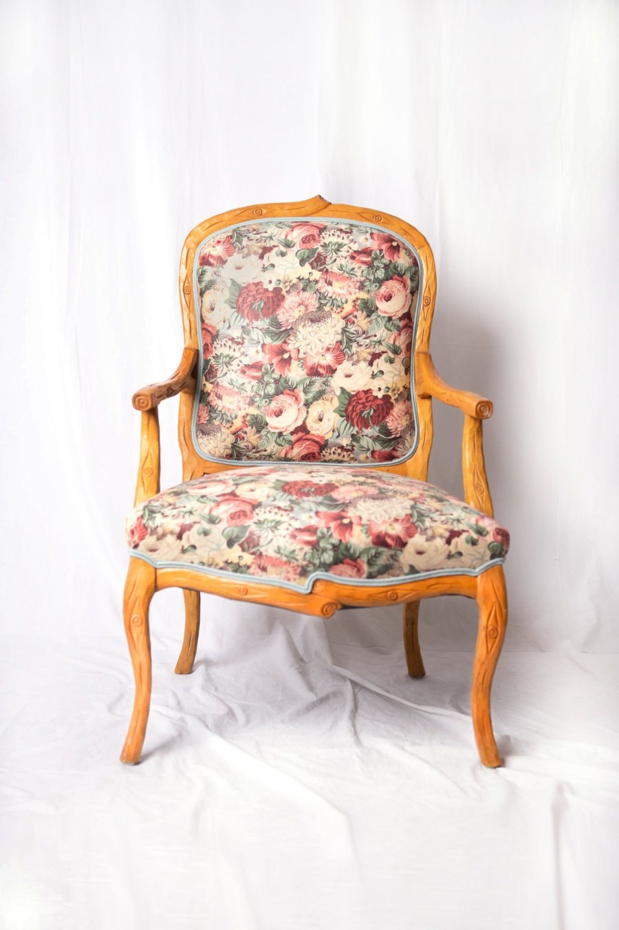 Home Batsheva | Upholstered Lounge Chair In Vintage Chintz Multi