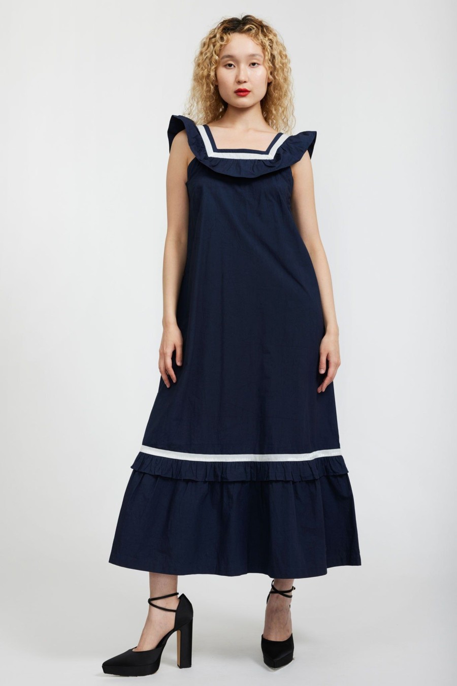 Women Batsheva | Yeva Dress In Navy