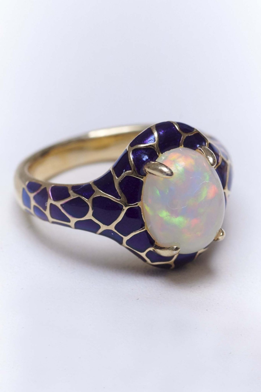 Women Batsheva | Opal Cabochon And Ceramic Ring Gold