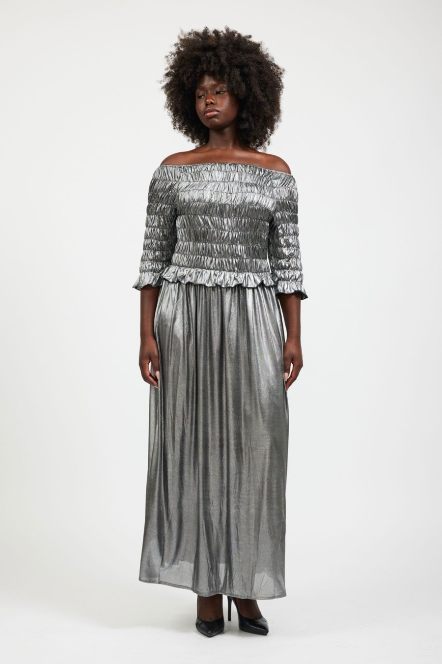 Women Batsheva | Oak Dress In Silver