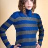 Women Batsheva | Mia Sweater In Blue & Grey Stripe Multi