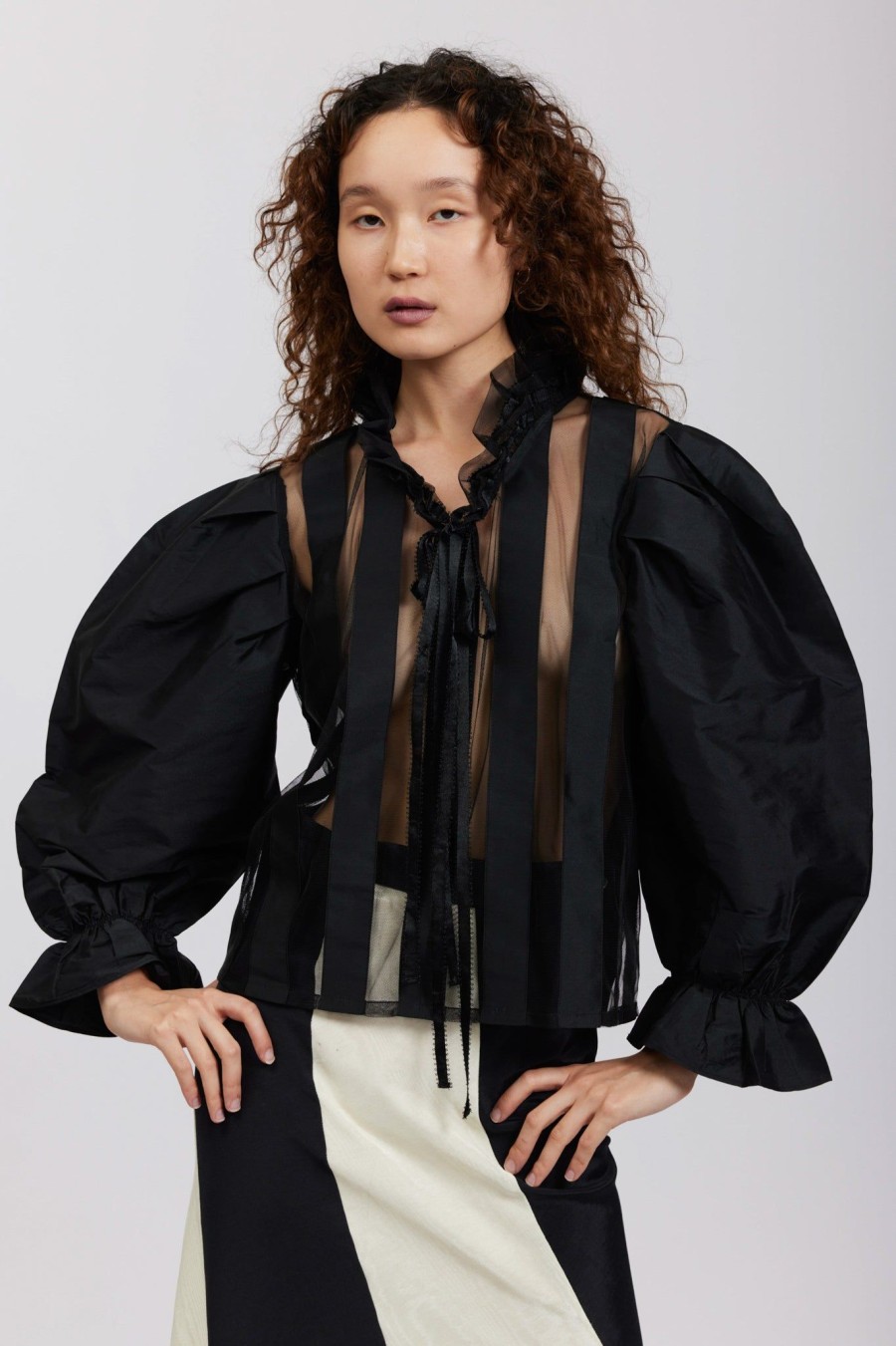 Women Batsheva | Kier Blouse In Black