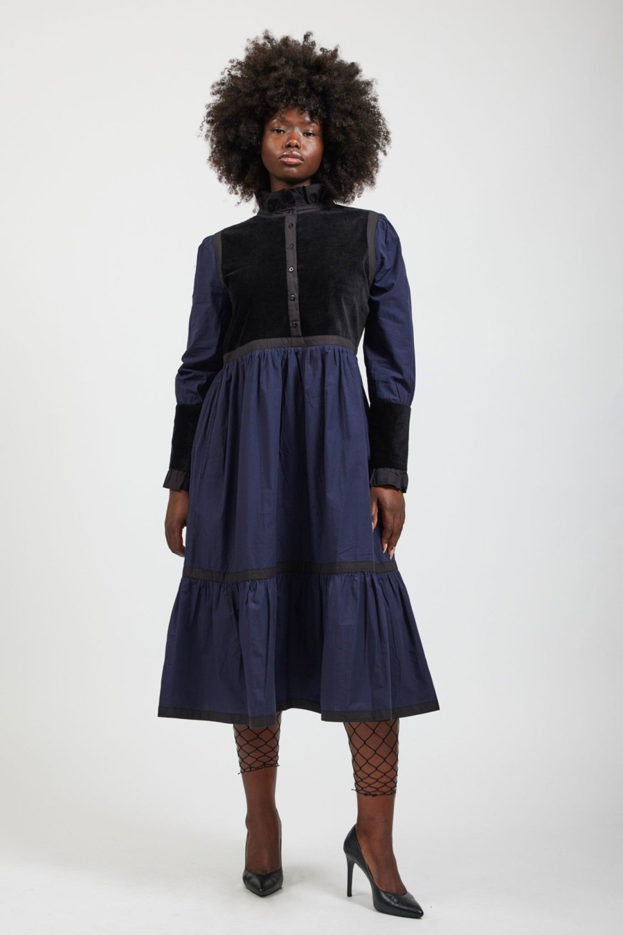 Women Batsheva | Kavita Dress In Navy