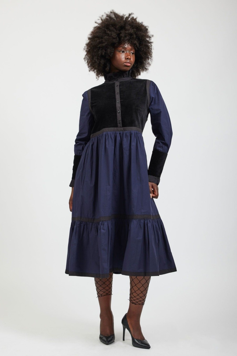 Women Batsheva | Kavita Dress In Navy