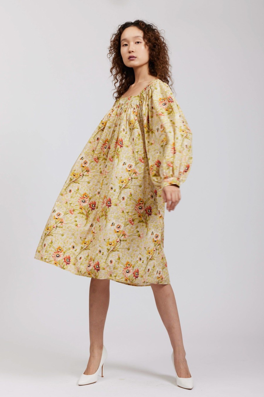 Women Batsheva | Laura Ashley X Batsheva Beaumaris Dress In Witton Floral Multi