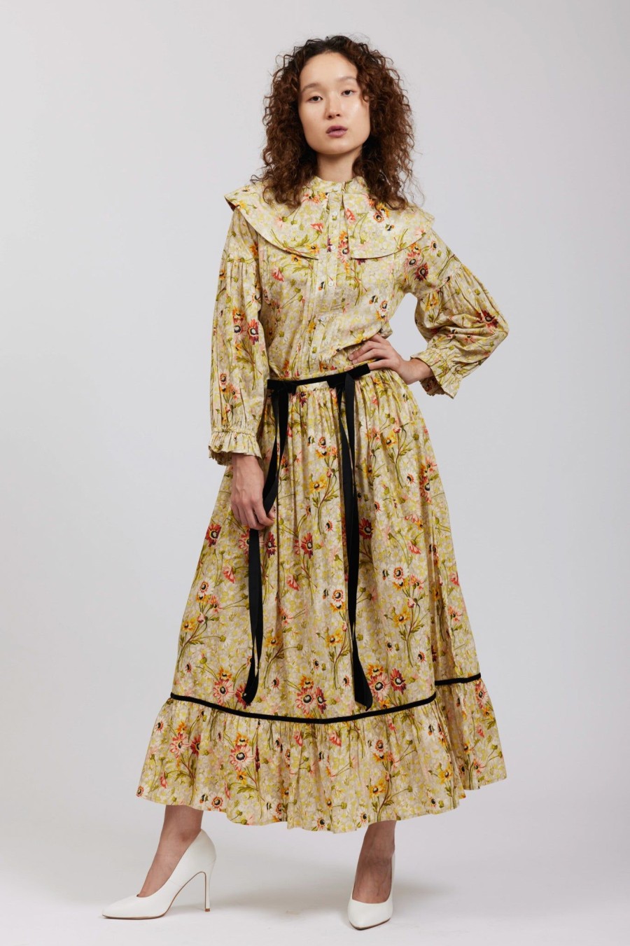 Women Batsheva | Laura Ashley X Batsheva Kipp Skirt In Witton Floral Multi