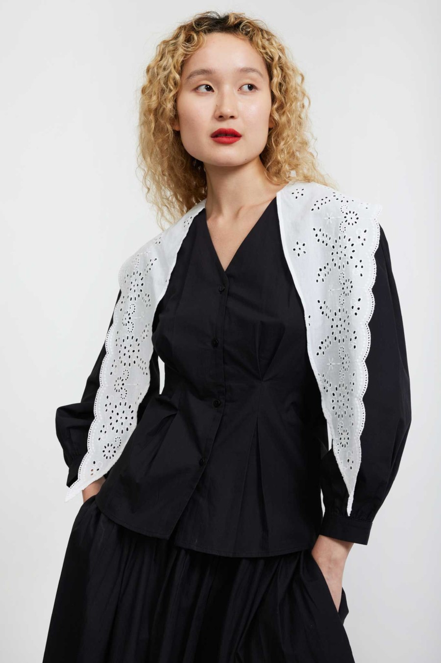 Women Batsheva | Sage Blouse In Black