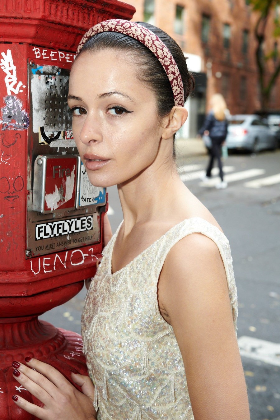 Home Batsheva | Headband In Vintage Leaves Yellow Lace