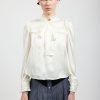 Women Batsheva | Mina Blouse In Satin Cream